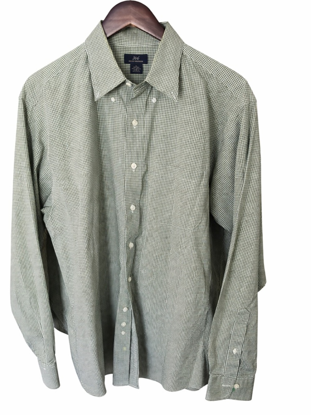 Brooks Brothers Men's Green Micro-Check Button-Down Shirt - Classic Casual